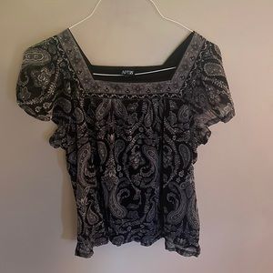 BLACK PAISLEY BLOUSE